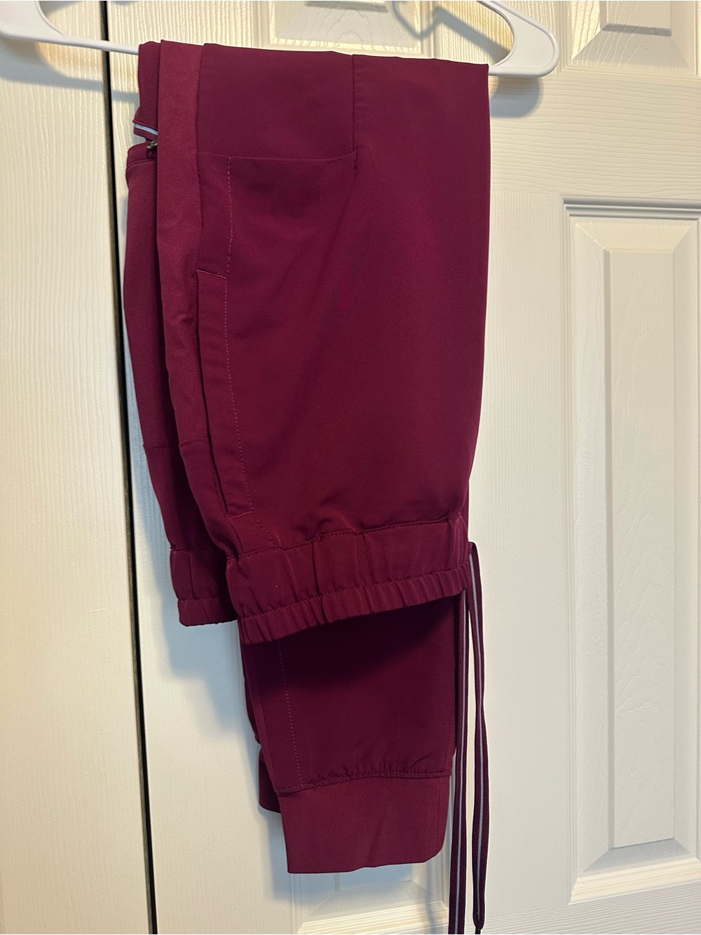 healing hands Burgundy Scrub Jogger Waistband